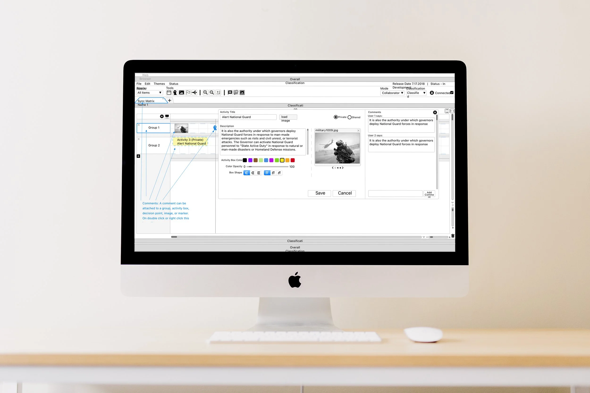 Time path UI — activity details